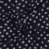 Поплин структурный черный с белыми котиками (уценка) ш.150