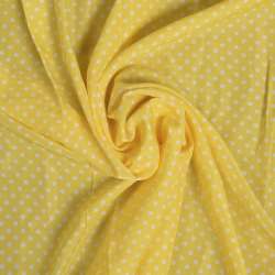 Купра диллон желтая в средний белый горох (уценка) ш.145
