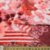 Велсофт двухсторонний кайма цветы, 2ст.купон, розовый, ш.188