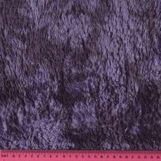Велсофт- мех двухсторонний фиолетовый с сиреневыми цветами, с люрексом, ш.170