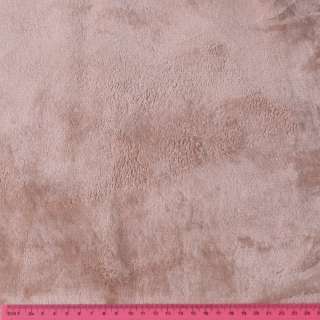 Велсофт двухсторонний дублированный мехом бежево-розовый, ш.192