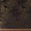 Жаккард двухсторонний цветок крупный коричневый темный, ш.280