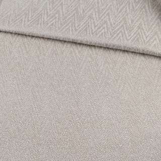 Шенилл жаккард мебельный зигзаги молочный, ш.140