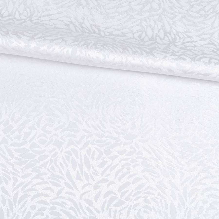 Жаккард скатертный розы белый, ш.320