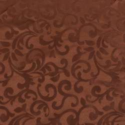 Жаккард скатертный растительный вензель коричневый, ш.320