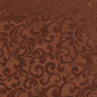 Жаккард скатертный растительный вензель коричневый, ш.320