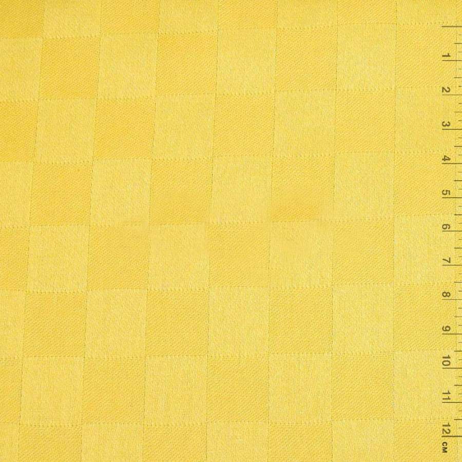Скатертная ткань шахматка желтая яркая, ш.140