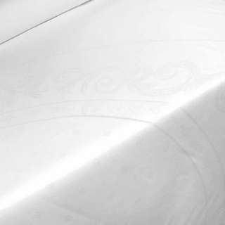 Скатертная ткань раппорт на круглый стол 1,65х1,65 белая