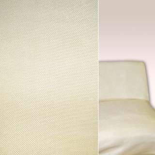 Рогожка интерьерная полиамидная нить бежевая на бежевом фоне, ш.140