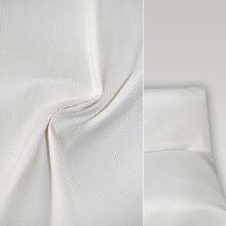 Рогожка интерьерная полиамидная нить белая на молочном фоне, ш.140