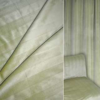 Велюр хлопковый мебельный в полоску однотонную оливковый, ш.140