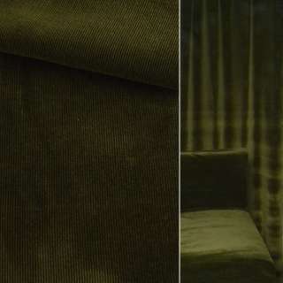 Велюр с вискозой мебельный зеленый темный, ш.140