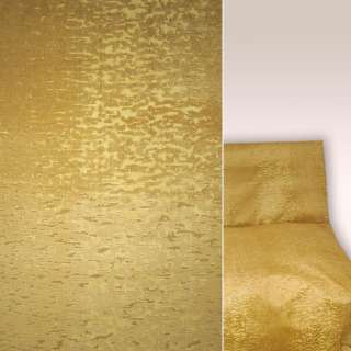 Велюр жаккард мебельный кораллы горчичный, ш.139