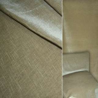 Велюр с шерстью мебельный бежево-оливковый, ш.140