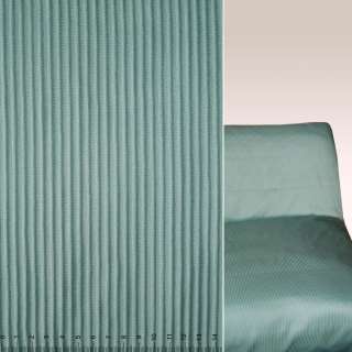 Жаккард мебельный полосы фактурные бирюзовый, ш.140