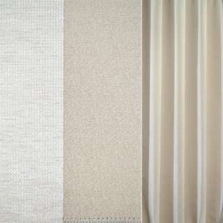 Шенилл жаккард мебельный полосы широкие молочные, бежевые, ш.143