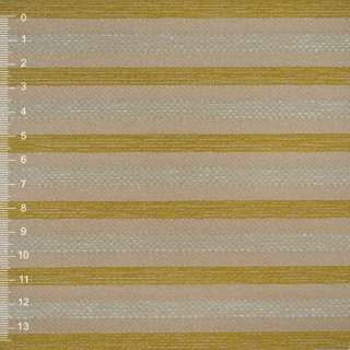 Шенилл на ПВХ основе полоса рельефная салатовая, мятная на бежевом фоне, ш.140