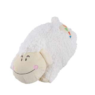 Мягкая подушка игрушка овечка 40 см высота 14 см белая