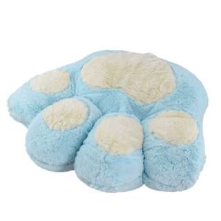 Мягкая подушка игрушка лапка 40х45 см голубая
