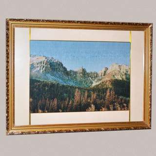 Картина гобелен под стеклом 58х78см (гобелен 36х54) горы