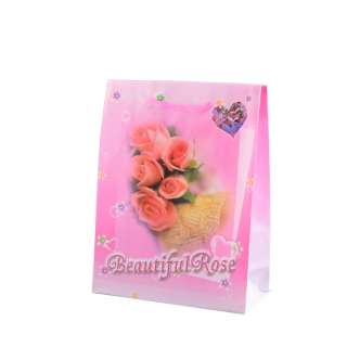 Пакет подарочный 16х12х6 см с розами Beautiful Rose розовый