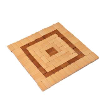 Подставка под горячее бамбуковая квадратная 20x20 см бежево-коричневая
