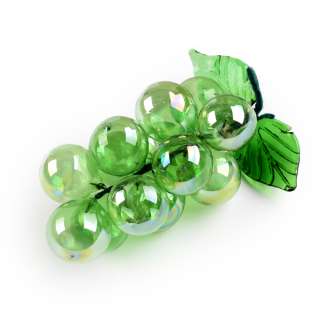 Фигура стеклянная виноградная гроздь 13 см зеленая