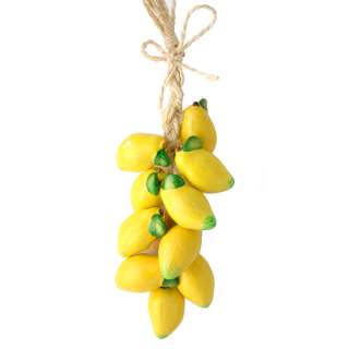 Подвеска связка декоративная 33 см лимоны керамические 7 см