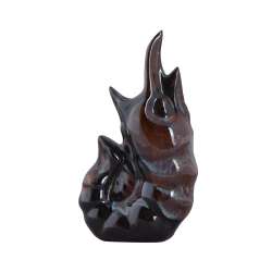 Фігурка сувенірна керамічна креветка з отвором 12х7х4 см коричнево-руда