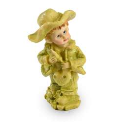 Фигурка статуэтка мальчик с саксофоном 13х6х5 см в салатовая