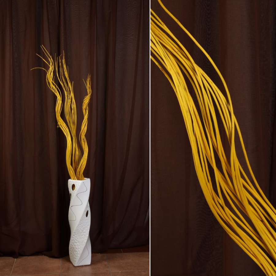 Хворост декоративный натуральный 125 см спиральный желтый 1/20 1,25