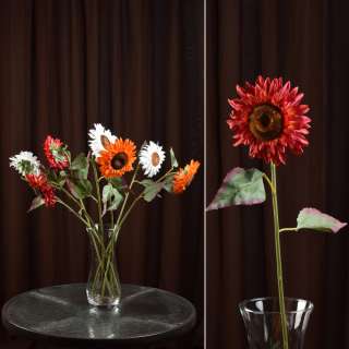 Искусственный цветок 57 см хризантема красная-темная