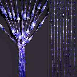 Штора декоративна пластик спіраль з намистинками 80х175 см фіолетова