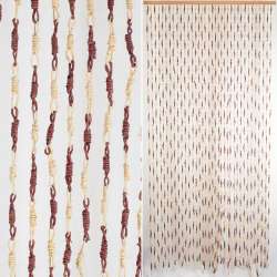 Штора декоративна солом'яний ш.90 см коричнево-молочна