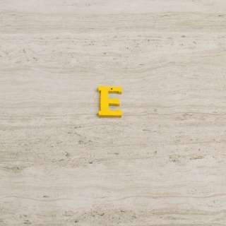 Пришивний декор літера E помаранчева, 25мм