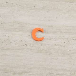 Пришивний декор літера C помаранчева, 25мм