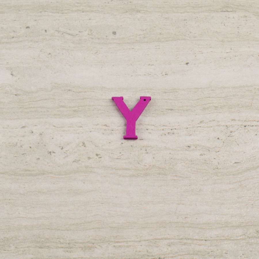 Пришивний декор літера Y фіолетова, 25мм