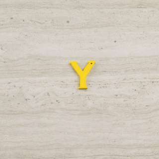 Пришивний декор літера Y жовта, 25мм