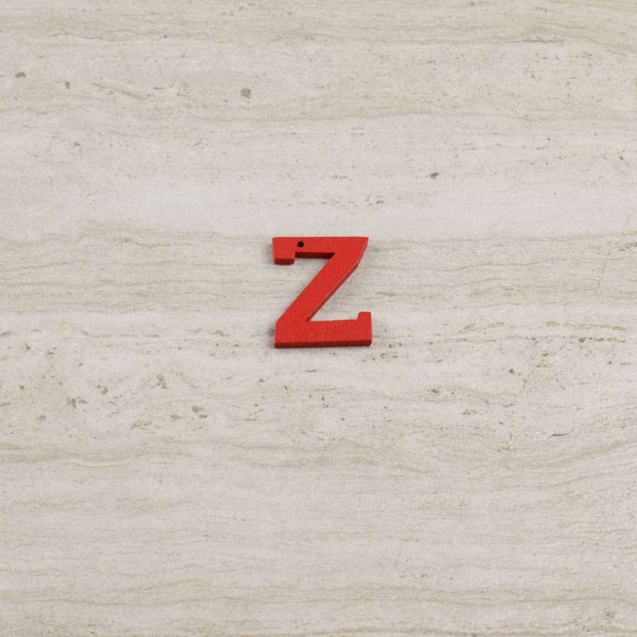 Пришивний декор літера Z червона, 25мм