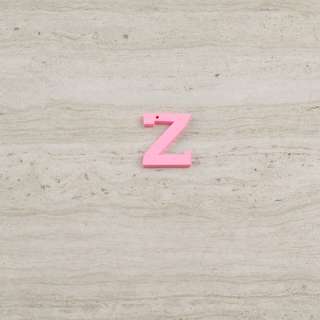 Пришивной декор буква Z розовая, 25мм