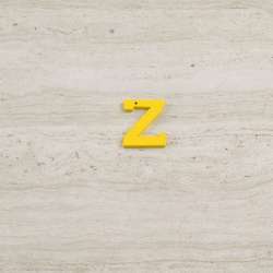 Пришивний декор літера Z жовта, 25мм