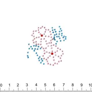 Термоапликация стразы металл Цветок 50х50мм розово-голубая