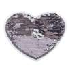 Нашивка Пайєтки серце 220х180мм срібло /бузковий