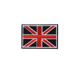 Термоаплікація Прапор Великобританії 70х40мм чорний