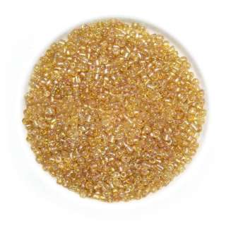 Бисер золотисто-бежевый радуга, упаковка 50г