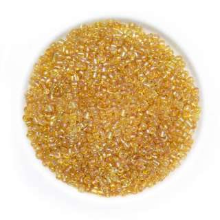 Бисер золотисто-оранжевый, упаковка 50г