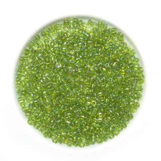 Бисер зелено-желтый радуга, упаковка 50г