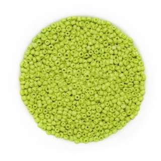 Бисер салатовый светлый, упаковка 50г