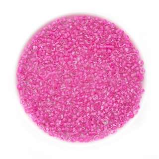 Бисер розово-малиновый прокрашенный, упаковка 50г
