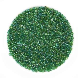 Бисер зеленый хамелеон, упаковка 50г